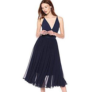 Dress the Population Alicia Mixed Media Midi Dress